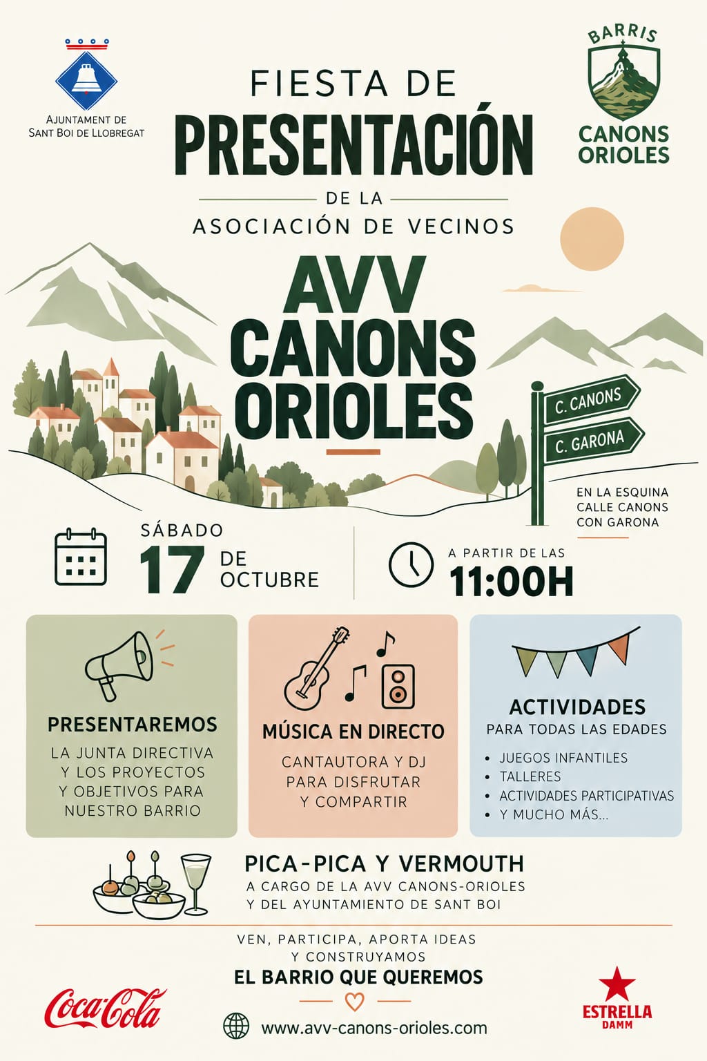 Canons-Orioles estrena asociación vecinal: presentación oficial el 17 de Octubre